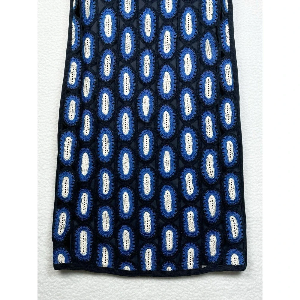 NEW- Women's Tory Burch Crochet Summer Dress Blue White - XS